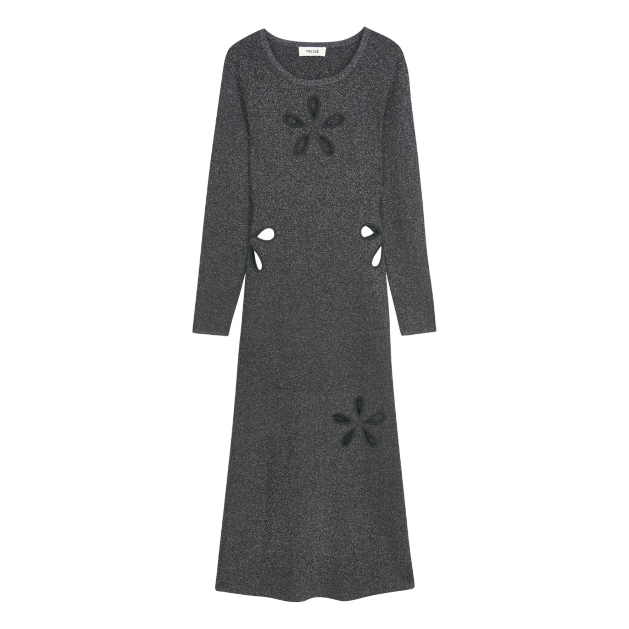 Tressé Black Rama Metallic Dress