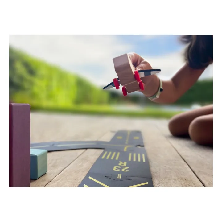 Circuit d'aéroport Runway avec 1 avion - 8 pièces- Image produit n°2