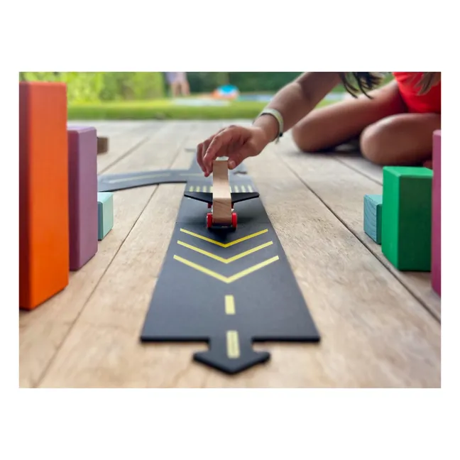 Runway airport circuit with 1 plane - 8 pieces