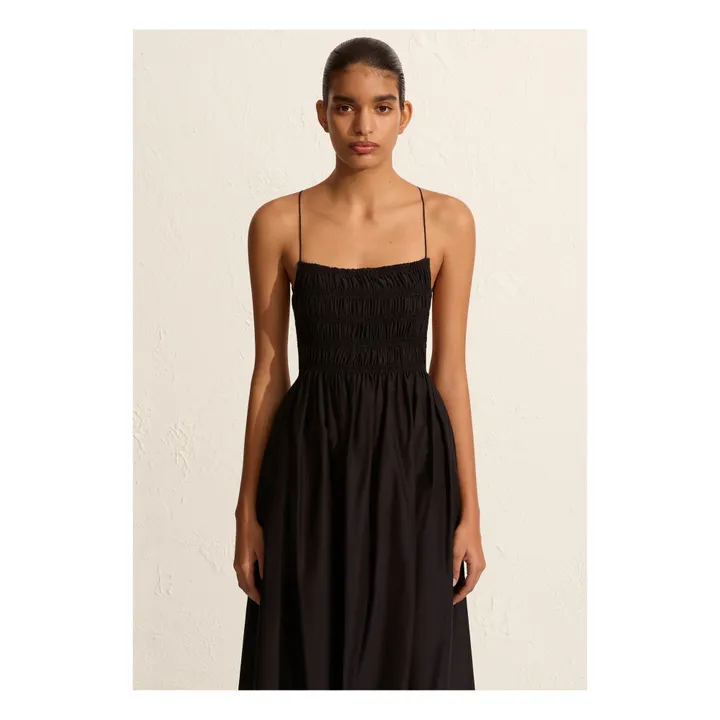 chinese dress ladies Gathered Bodice Dress - Black main image 0