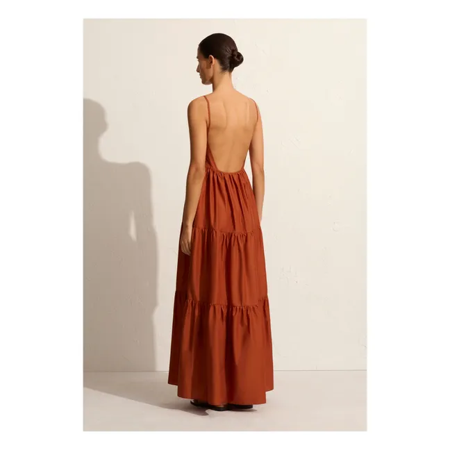 Vestido Tiered Low Back | Terracotta