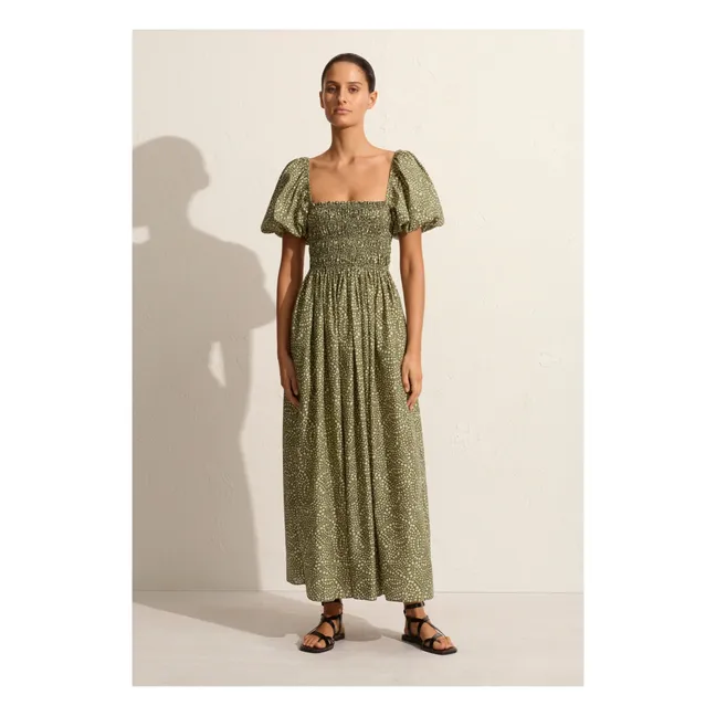 Bodice Peasant dress | Olive green