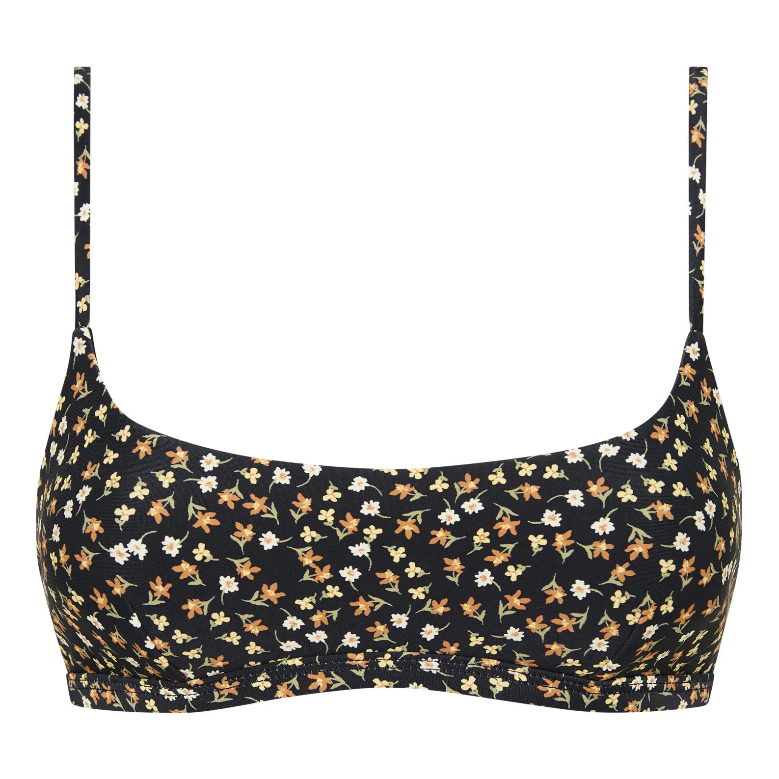 Matteau Orange Crop Top Swimsuit Top
