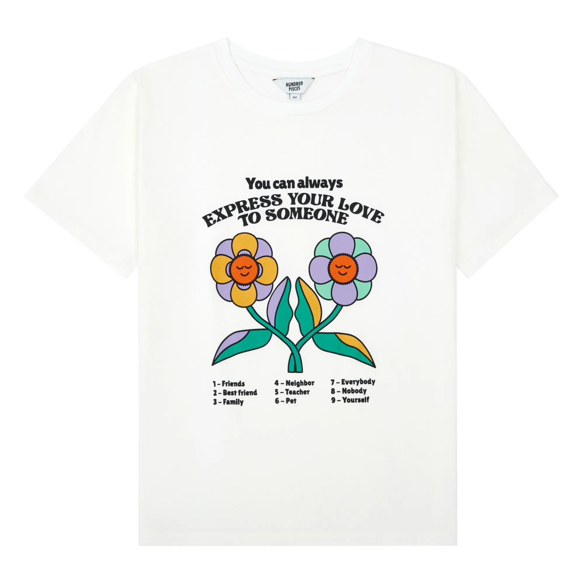 Hundred Pieces Off White Organic Cotton Short Sleeve T-Shirt