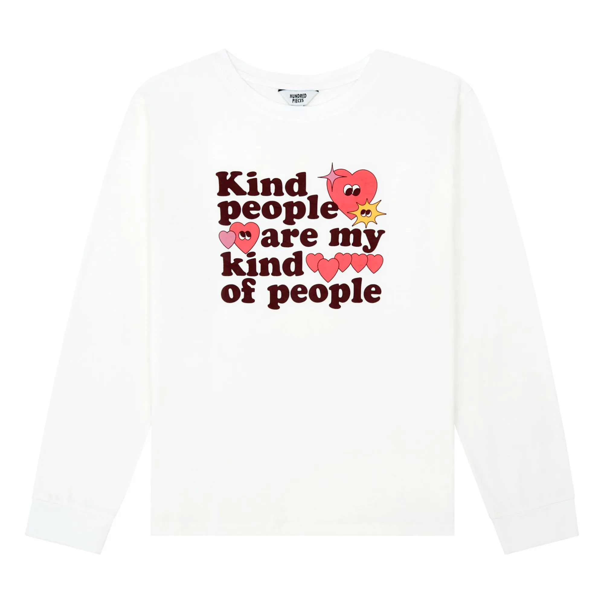 Hundred Pieces Off White Organic Cotton Long-Sleeved T-Shirt
