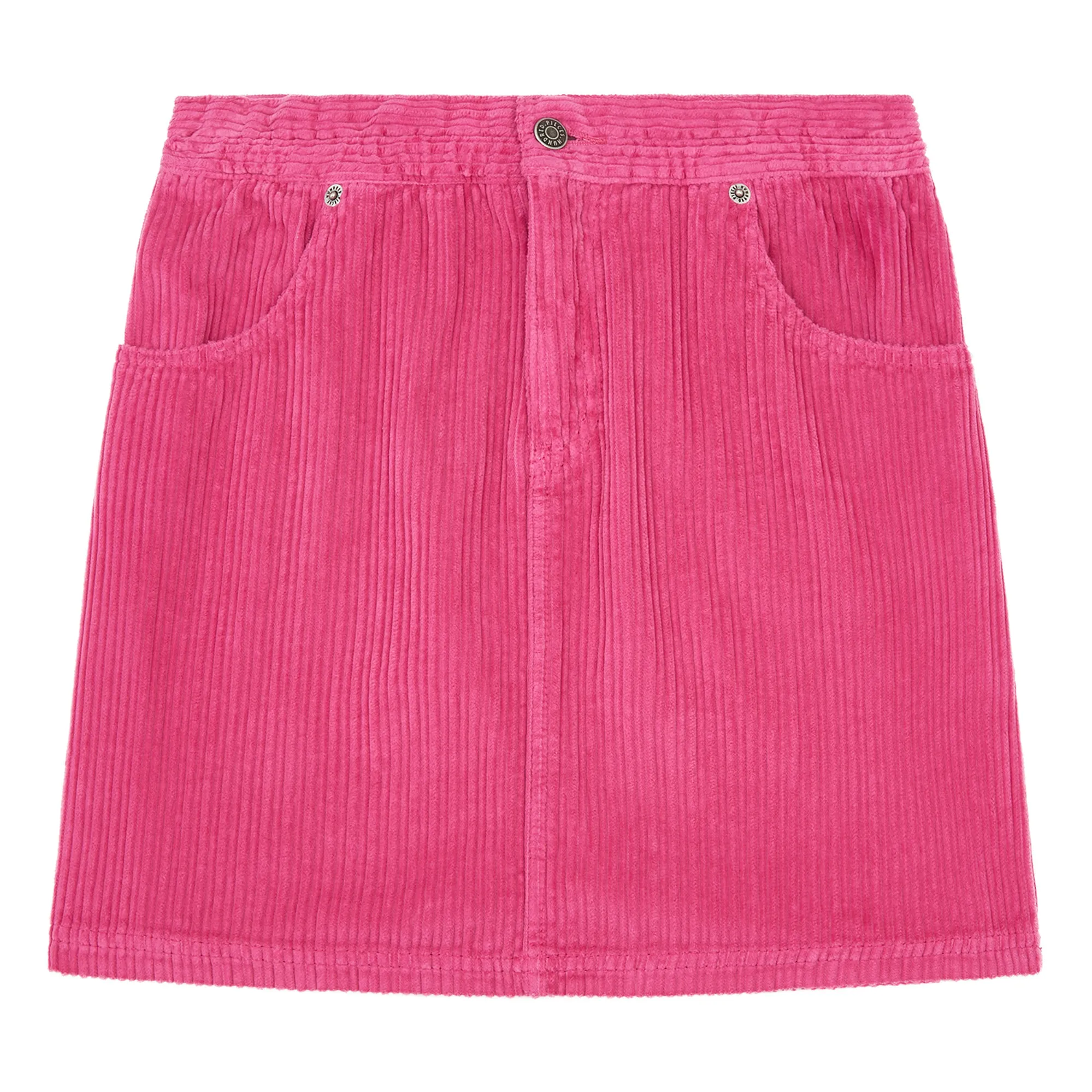 Hundred Pieces Fuchsia Organic Cotton Velvet Short Skirt