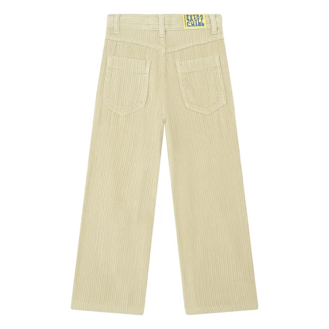 Pantalones de terciopelo de algodón orgánico | Crema