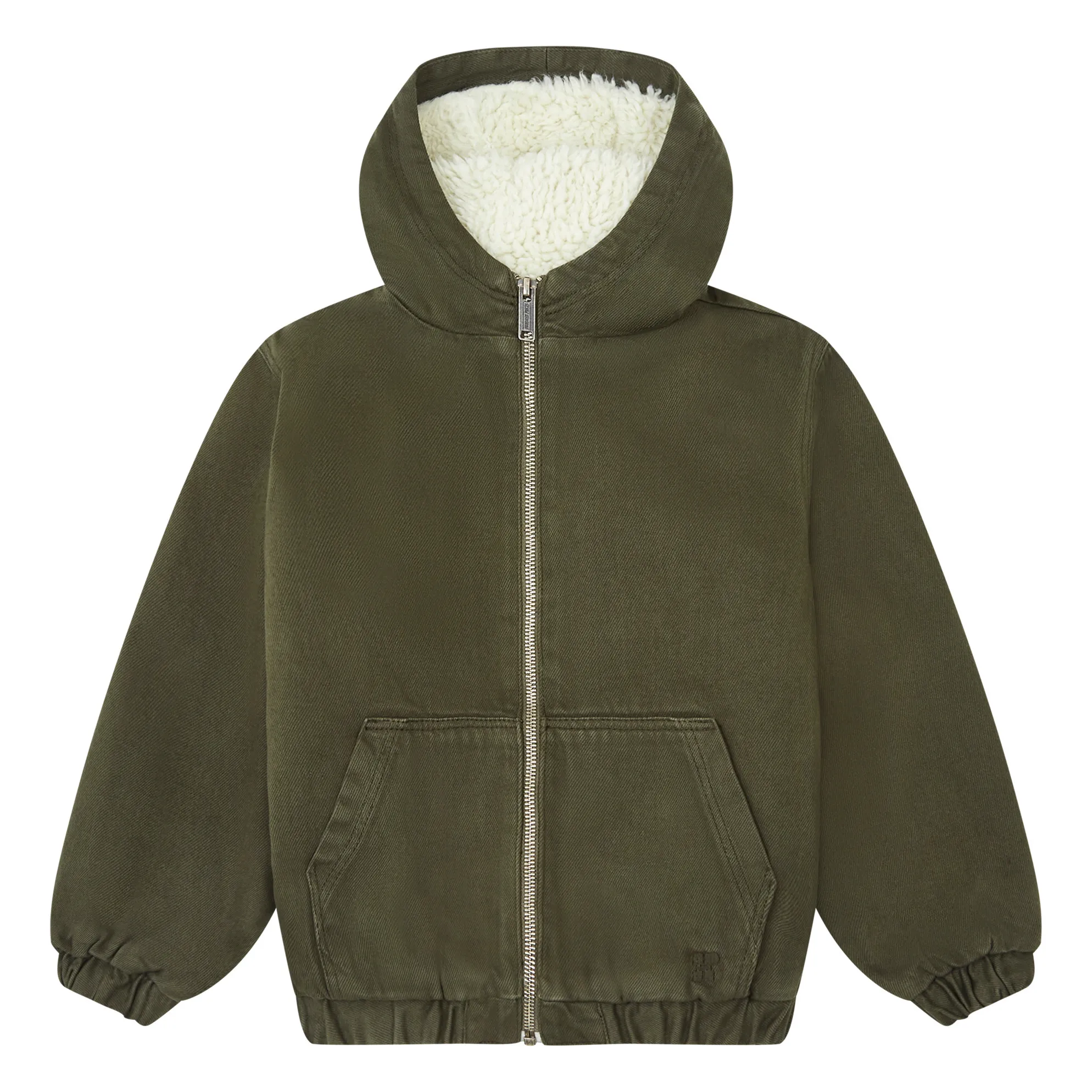 Hundred Pieces Khaki Organic Cotton Hooded Jacket