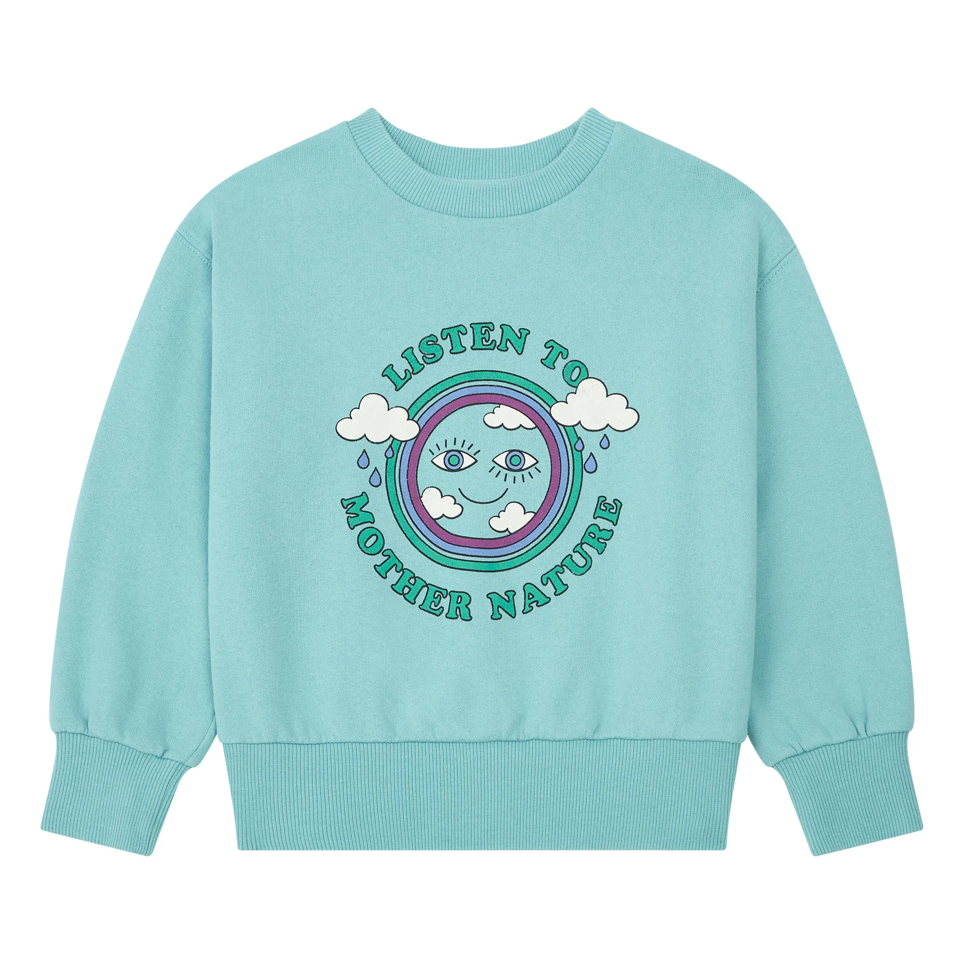 Hundred Pieces Sage Organic Cotton Crewneck Sweatshirt