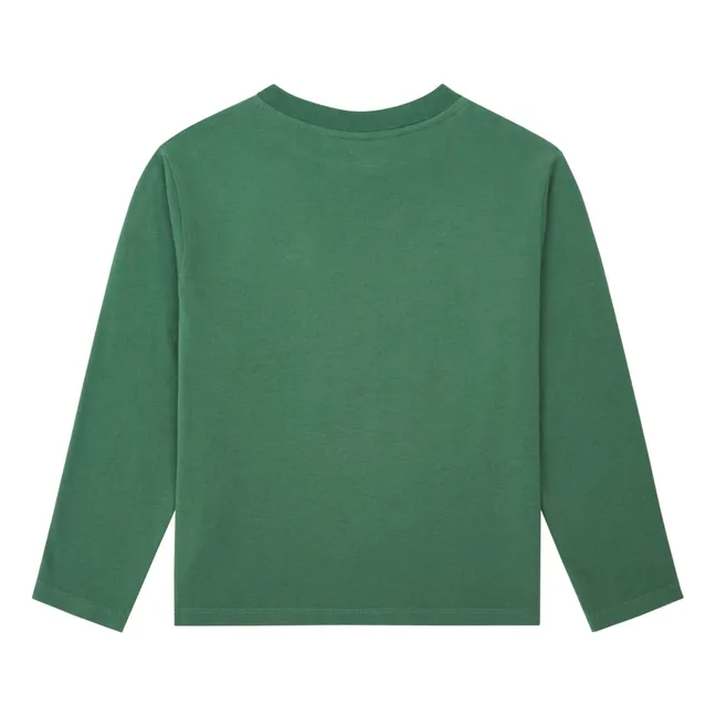 Camiseta de manga larga de algodón orgánico | Verde