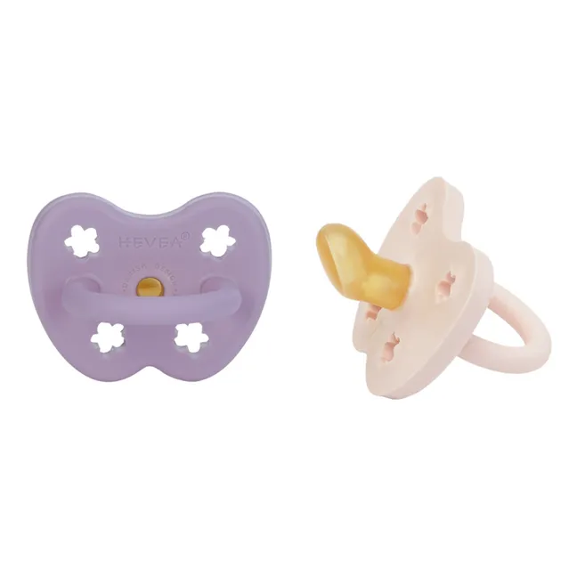 Natural Rubber Physiological Pacifiers - Set of 2 | Lavender