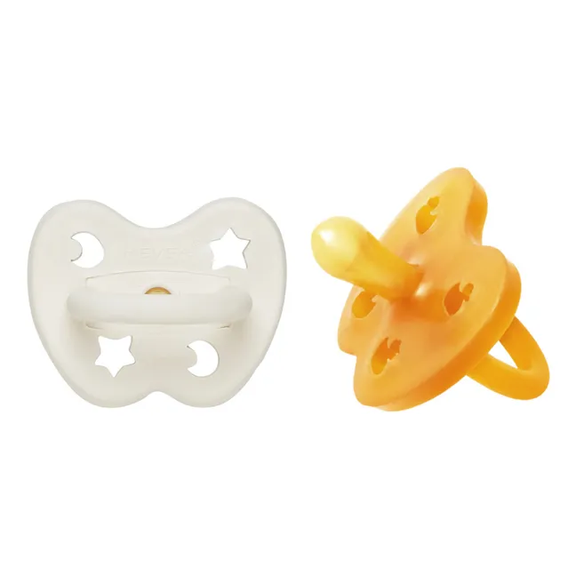 Symmetrical teats in natural rubber - Set of 2 | Cream