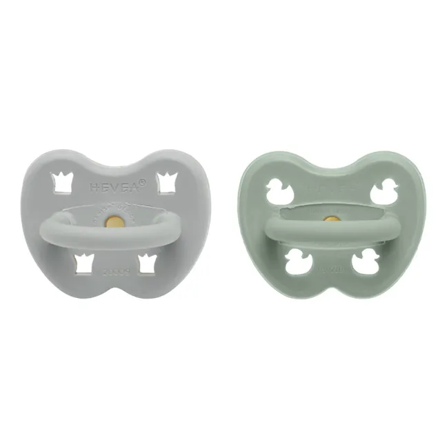 Natural Rubber Physiological Pacifiers - Set of 2 | Sage