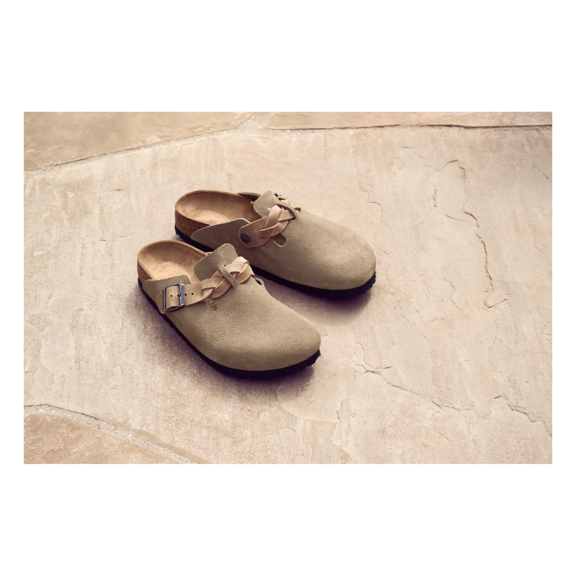 BIRKENSTOCK - Boston Braided Clogs Narrow - Taupe brown | Smallable