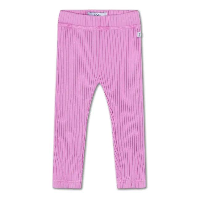 Organic Cotton Ribbed Legging Spring | Pink