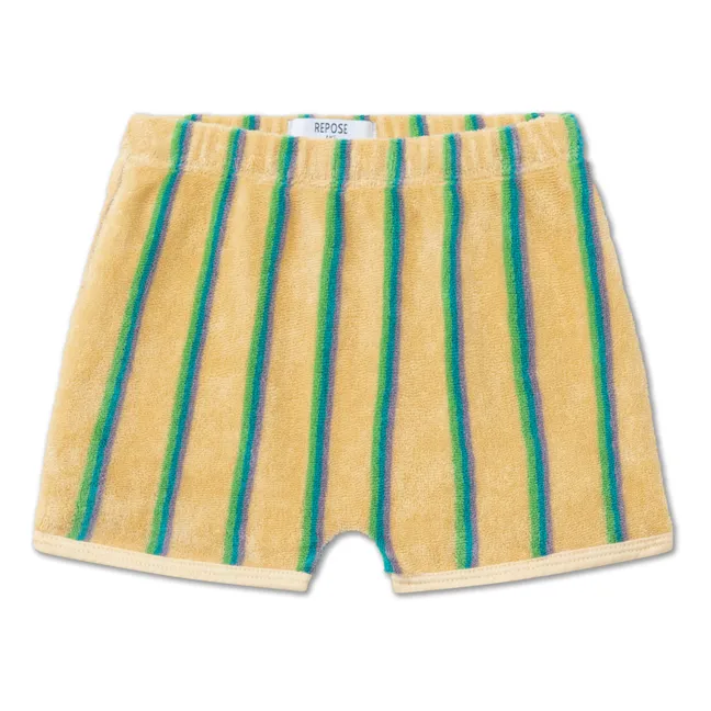 Pantalones cortos de rizo Organic Pop | Amarillo Mostaza