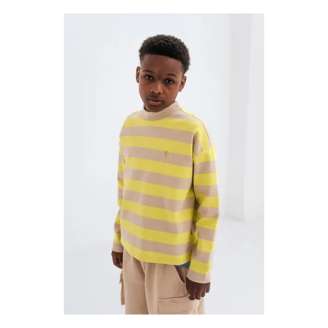 Boxy Organic Cotton Oversize Sweatshirt | Yellow