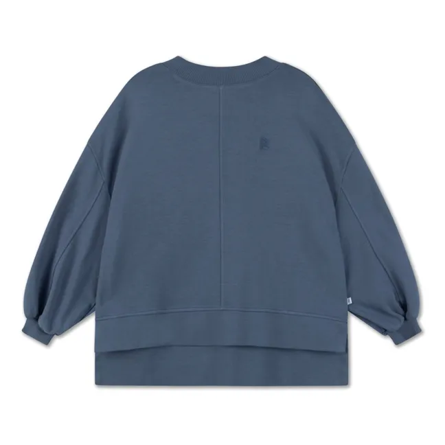 Boxy organic cotton sweatshirt | Charcoal grey