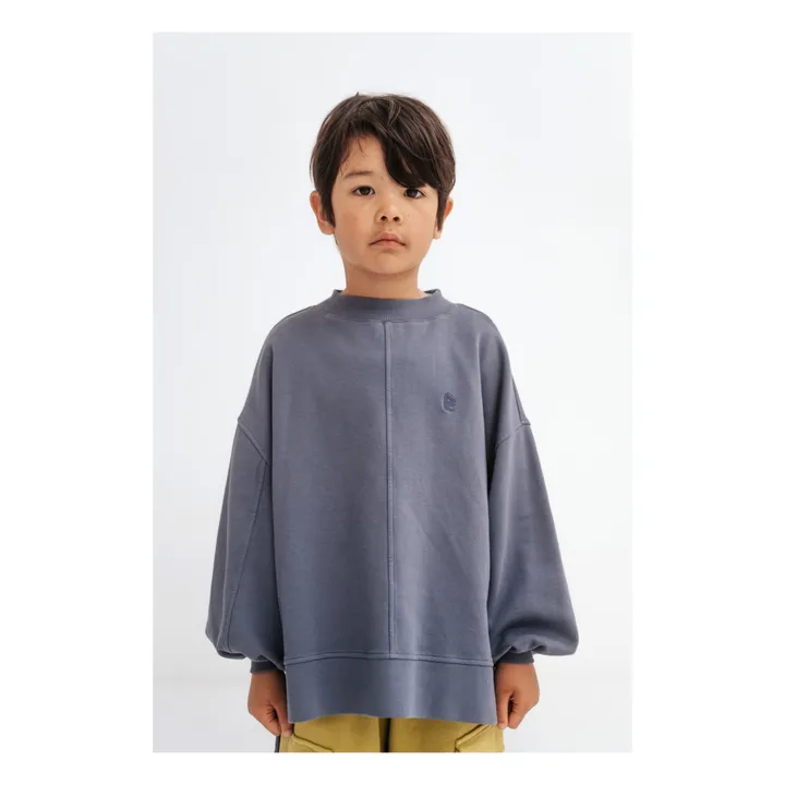 Sweat Coton Bio Boxy | Gris anthracite- Image produit n°2