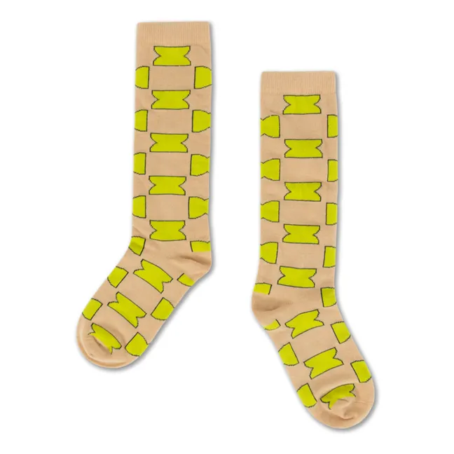Hohe Socken Yoyo | Gelb