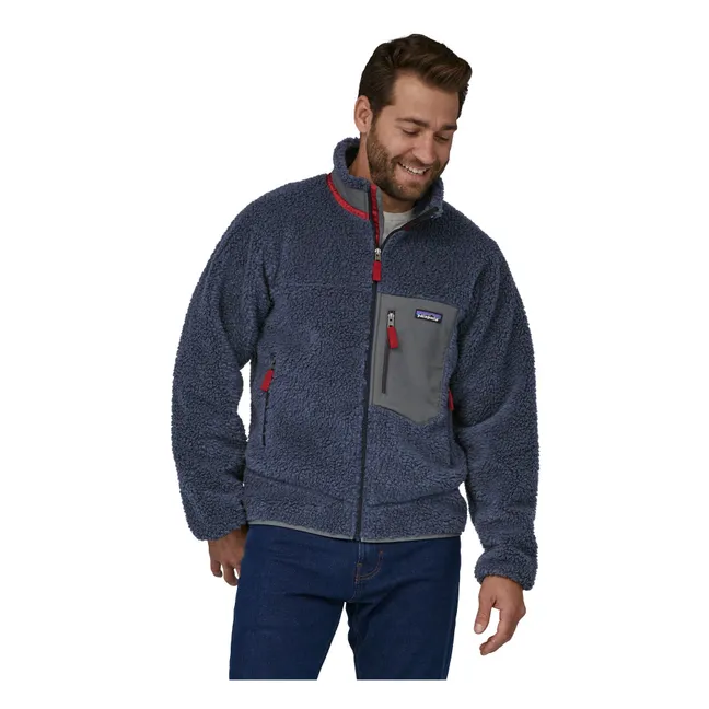 Classic Retro-X Recycled Fibers Fleece Jacket | Navy blue