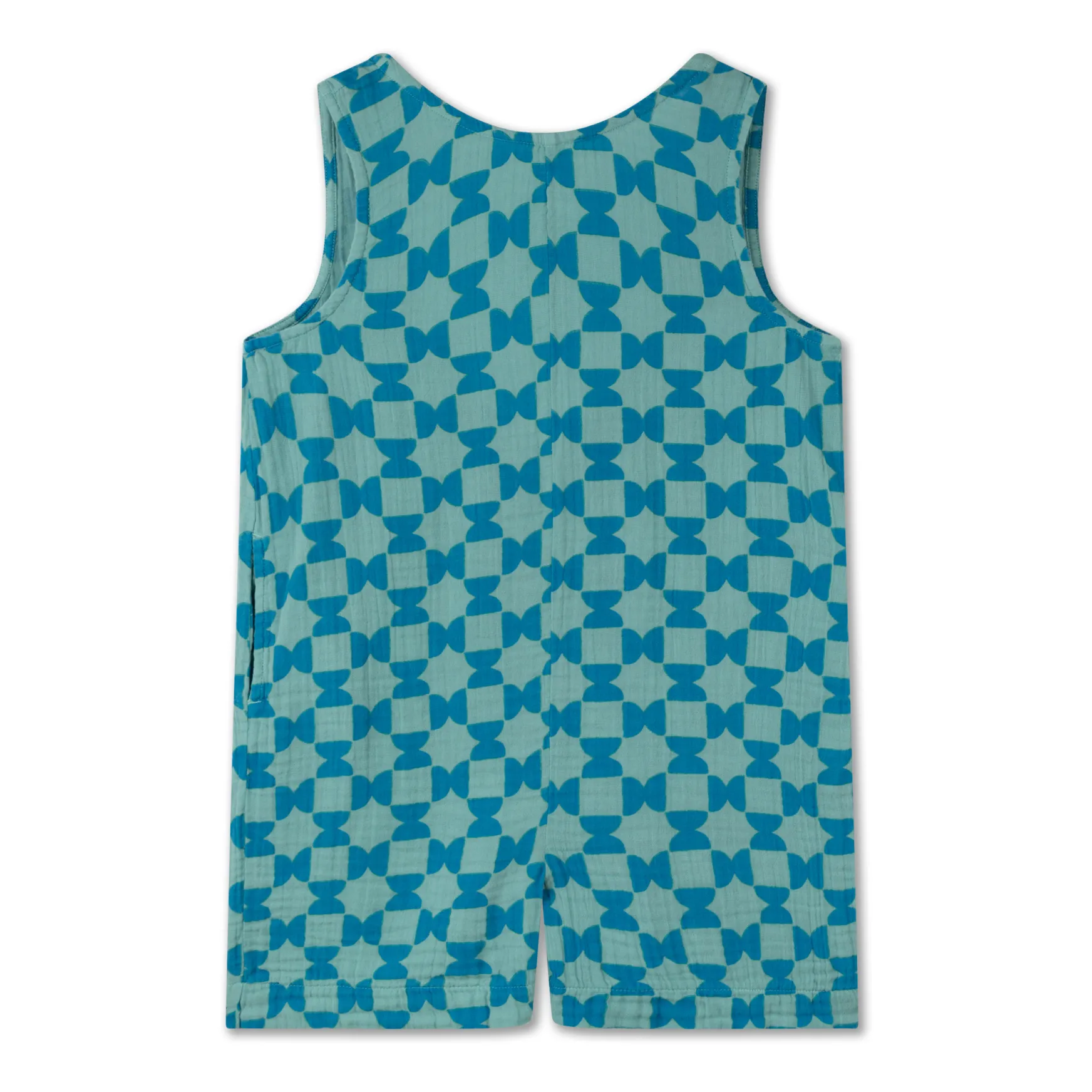 Repose Ams Blue Yoyo Organic Cotton Playsuit
