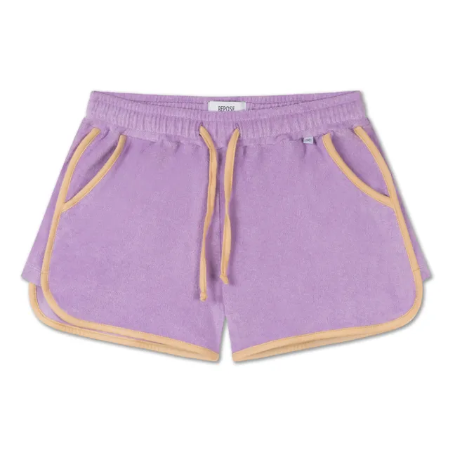 Pantalones cortos deportivos de rizo orgánico | Lavanda
