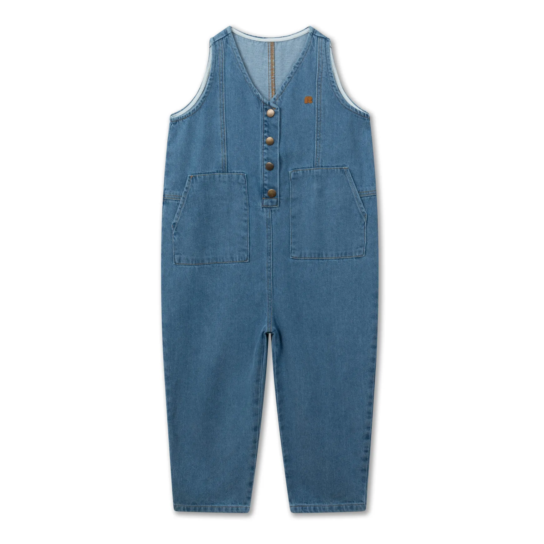 Repose AMS - 90'S Organic Denim Dungarees - Blue | Smallable