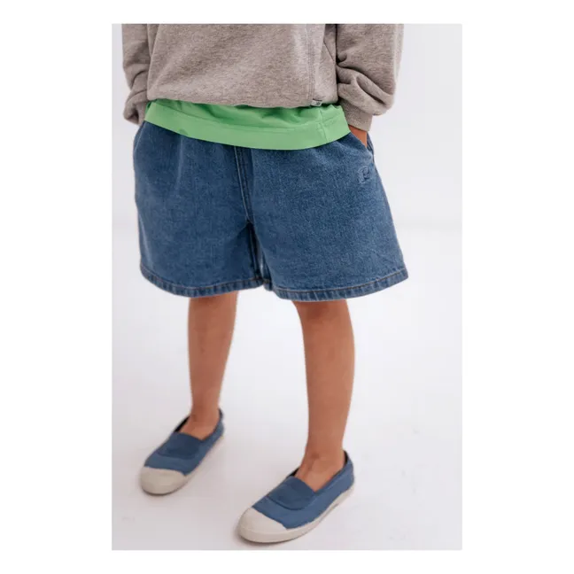Pantaloncini in denim riciclato anni '90 | Blu