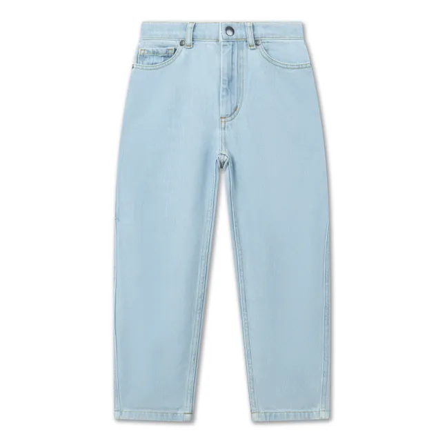 Jeans aus recycelter Baumwolle mit 5 Taschen | Hellblau