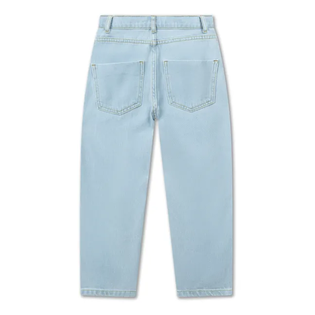 5-pocket recycled cotton jeans | Light blue