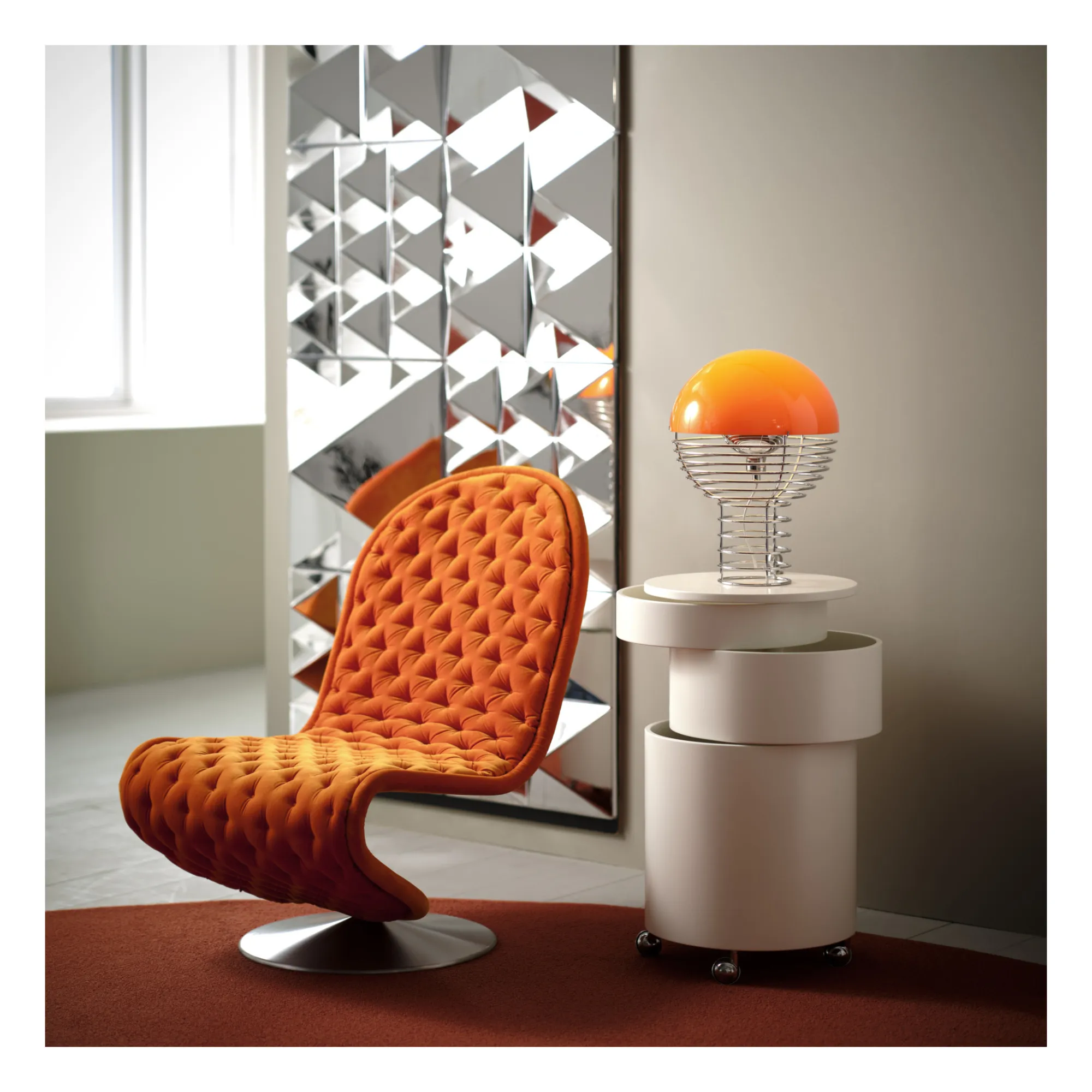 Lampe à poser Wire - Verner Panton | Orange- Image produit n°2