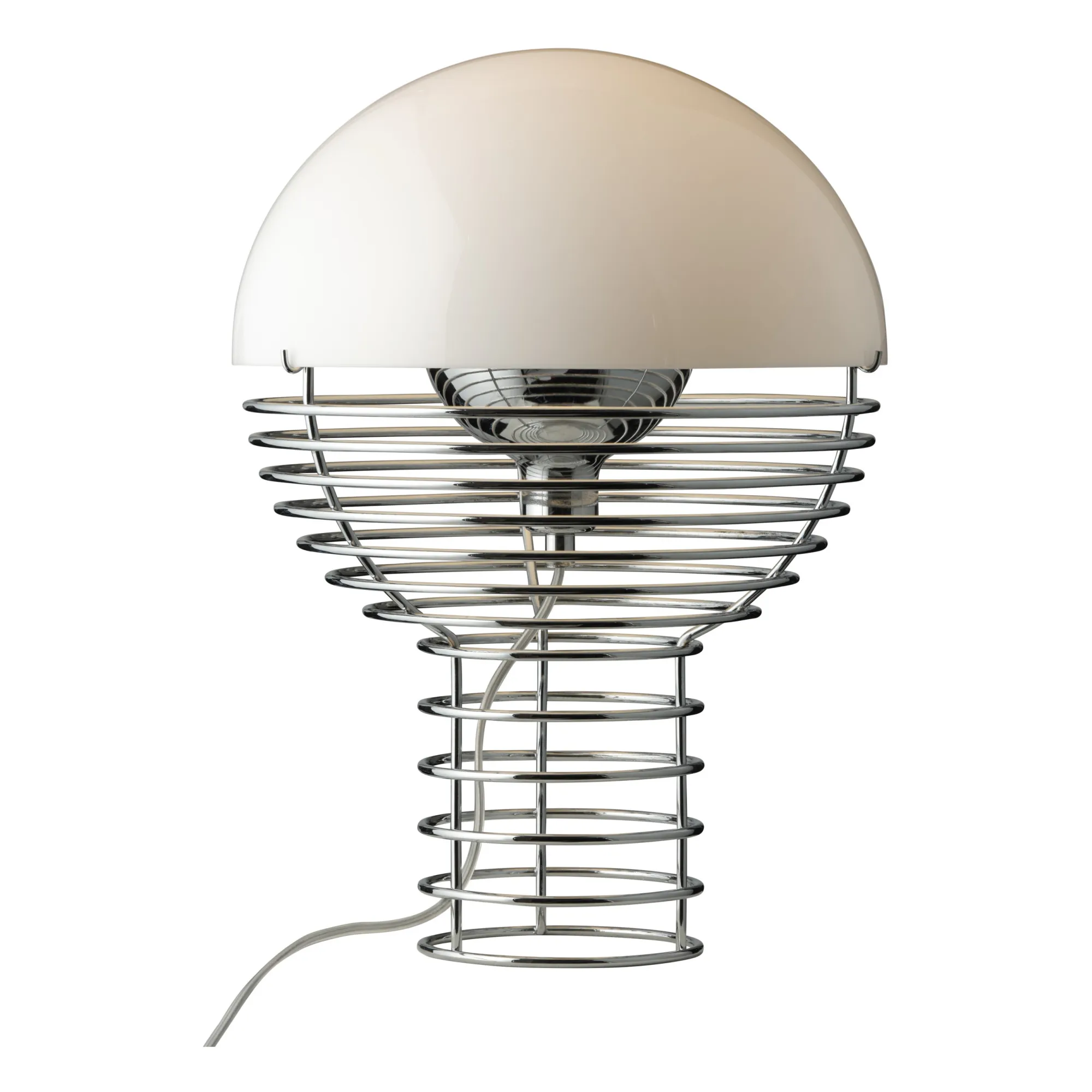 Verpan White Wire Table Lamp - Verner Panton