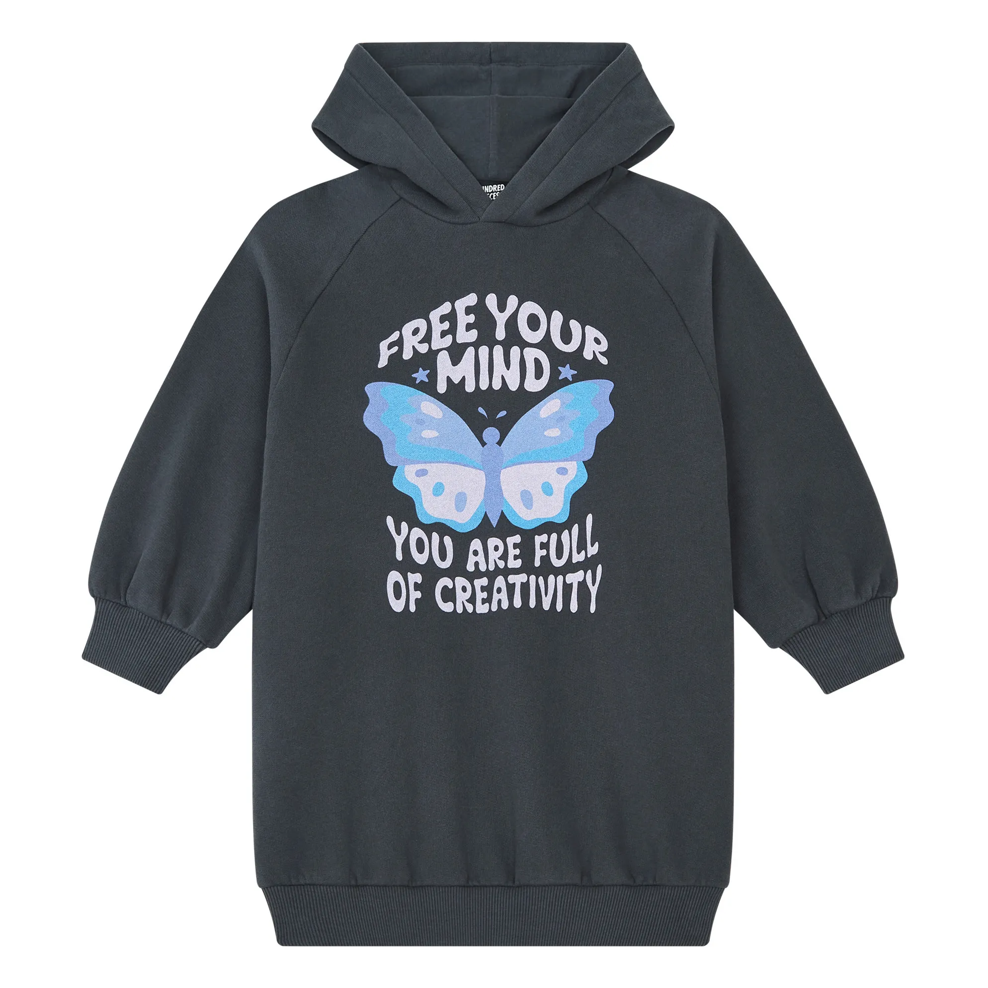Hundred Pieces Black Organic Cotton Hoodie Dresses