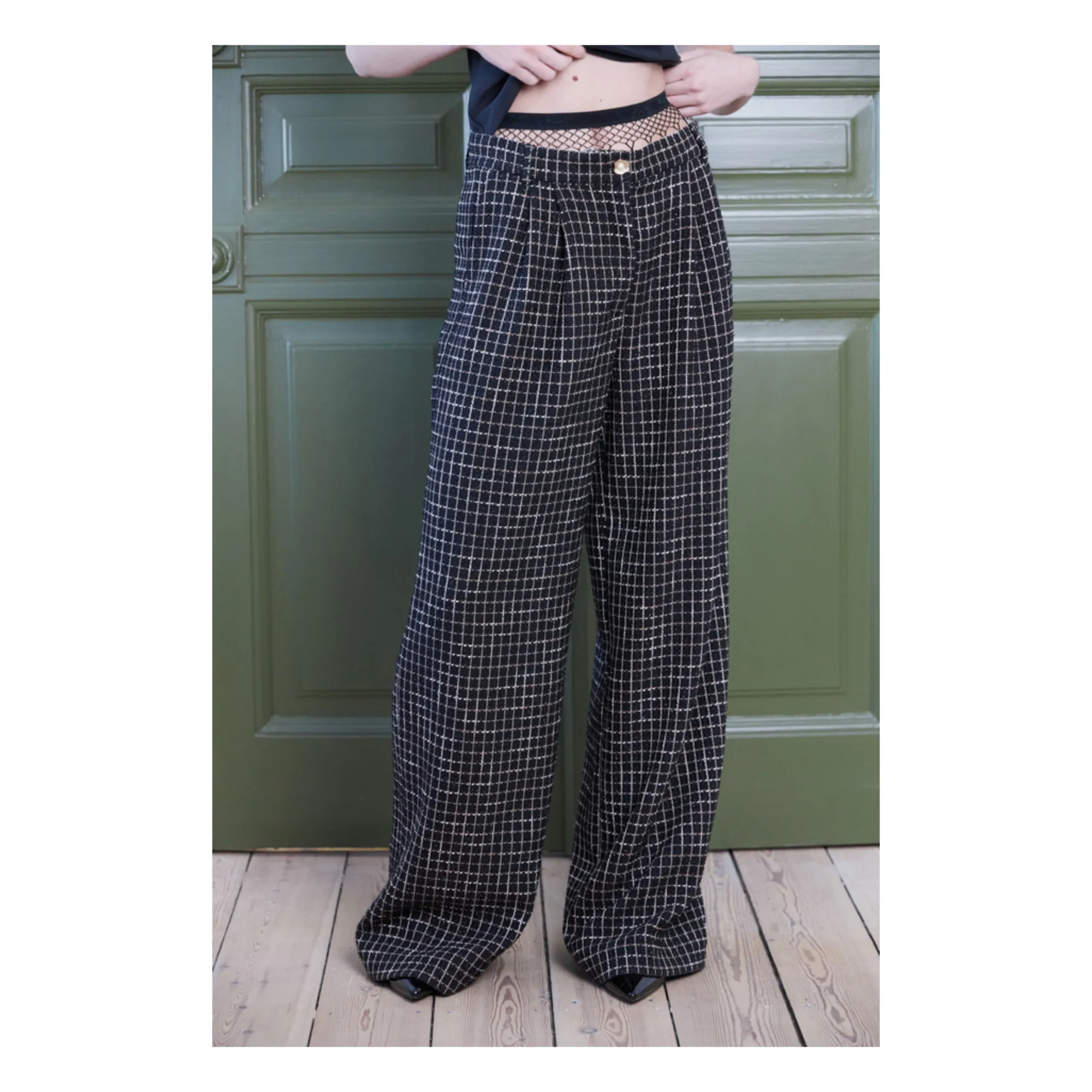 Stella Nova Black Angela Carreaux Trousers