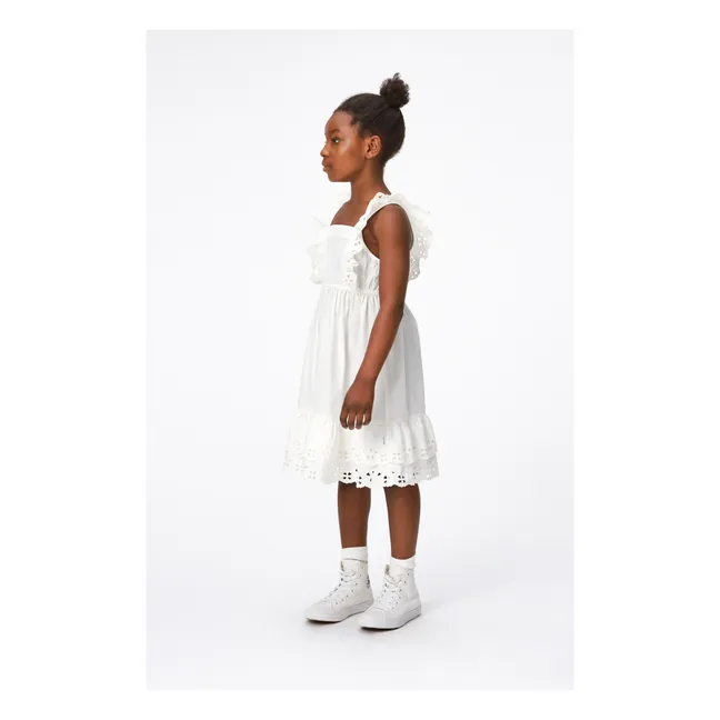 Dress Ceelos Broderie Anglaise | White