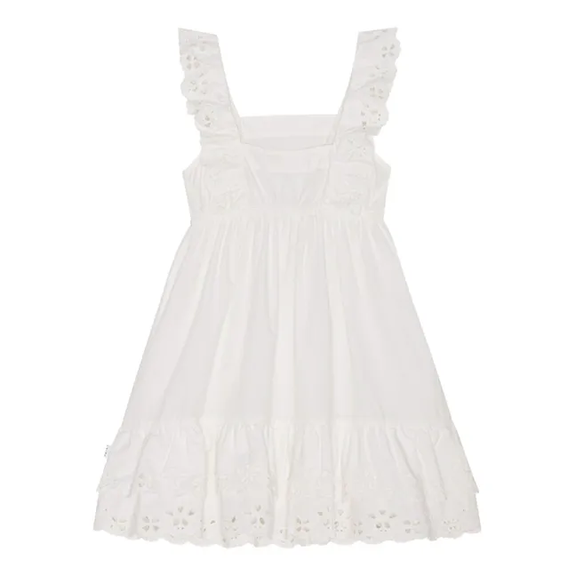 Kleid Ceelos Englische Stickerei | Weiß