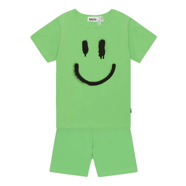 Set pigiama in cotone biologico Luvis | Verde