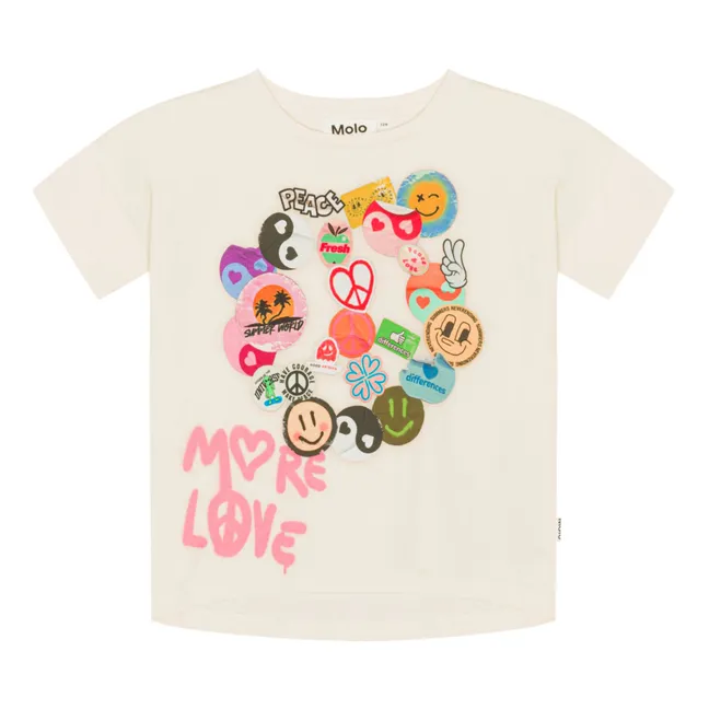 Camiseta de algodón orgánico Raeesa Stick With Love | Crudo