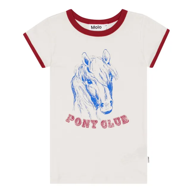 Rhiannon Pony Organic Cotton T-Shirt | Burgundy