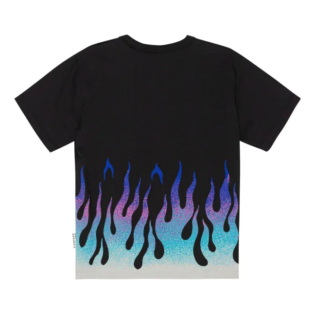 Riley Flame Organic Cotton T-Shirt | Black