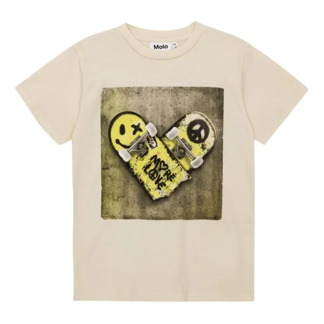 Camiseta de algodón orgánico Riley Skate | Beige