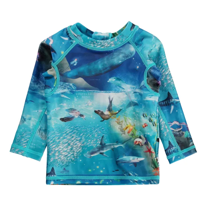 Camiseta Nemo Anti-UV de poliéster reciclado | Azul- Imagen del producto n°0