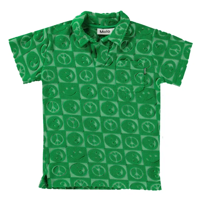 Randel organic terry polo shirt | Green