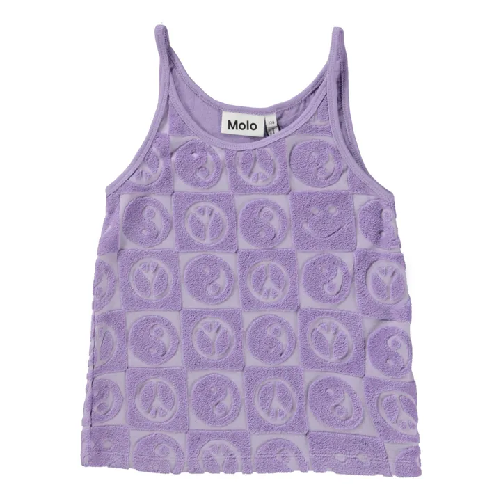 Rice terry tank top | Purple- Product image n°0