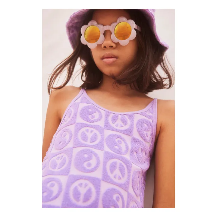 Rice terry tank top | Purple- Product image n°2