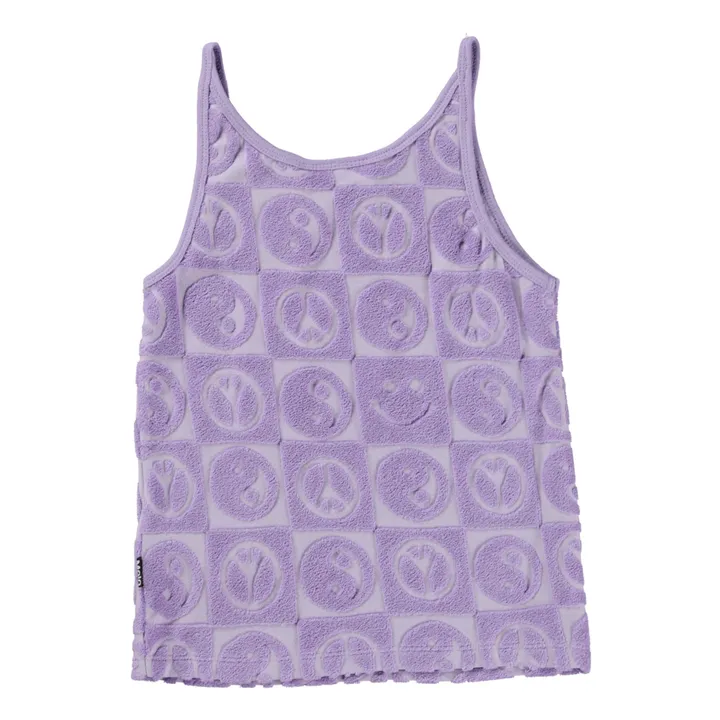 Rice terry tank top | Purple- Product image n°3