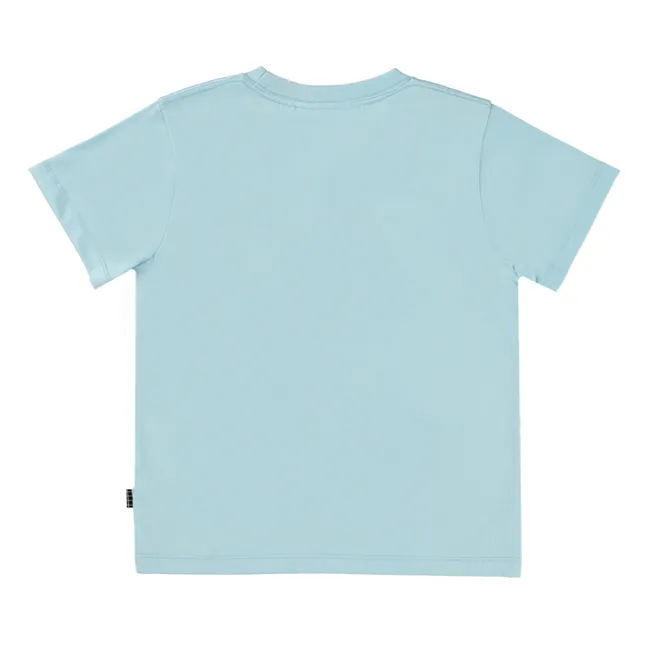 Maglietta in cotone biologico Row | Azzurro
