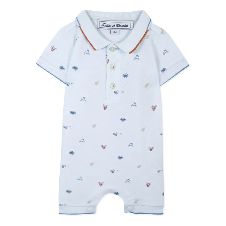 Combinaison Polo | Bleu ciel- Image produit n°0