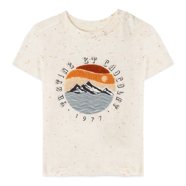 Texturiertes T-Shirt 1977 | Seidenfarben